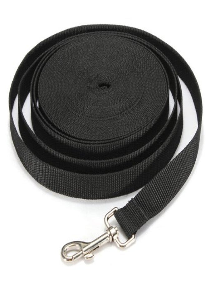 Meco 25FT/7.5M Long Leash Dog Obedience Recall Training Agility Lead for Training Play Camping or Backyard (Black) - Image 1